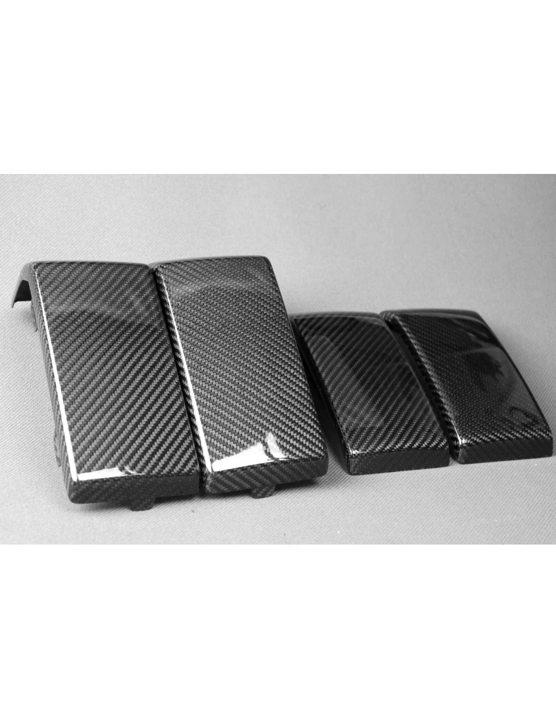 Сarbon fiber front and rear bumpers brackets fangs covers set 4 pcs for Mercedes G-Wagon W463A W464 Mercedes-Benz, Mercedes-Benz