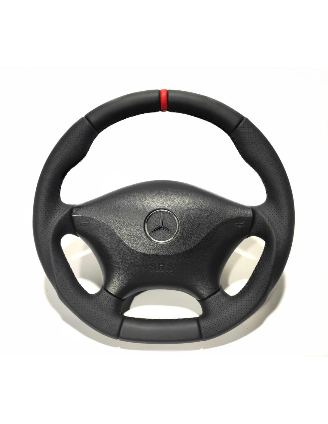 - Steering Wheels - Kierownica Mercedes-Benz Sprinter 2006-2015, czarna skóra z czerwonym paskiem na godzinie 12 - 1 - Kierowni - Steering Wheels - Kierownica Mercedes-Benz Sprinter 2006-2015, czarna skóra z czerwonym paskiem na godzinie 12 - 1 - Kierowni