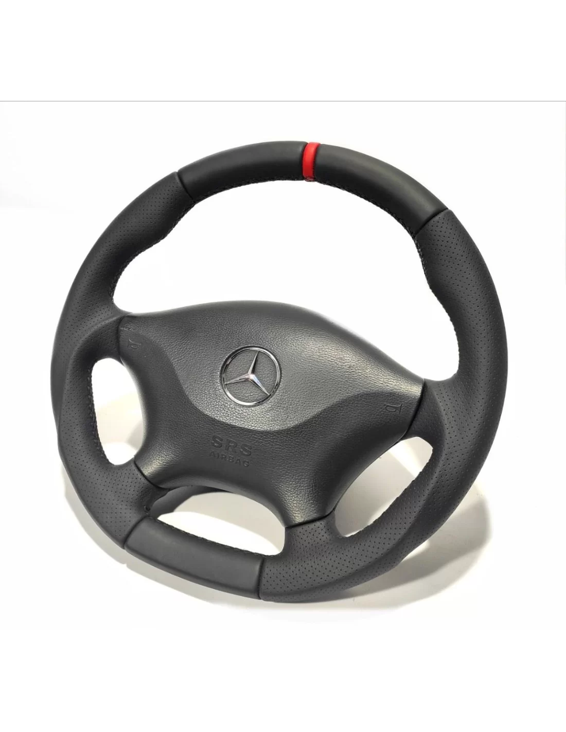 - Steering Wheels - Kierownica Mercedes-Benz Sprinter 2006-2015, czarna skóra z czerwonym paskiem na godzinie 12 - 3 - Kierowni - Steering Wheels - Kierownica Mercedes-Benz Sprinter 2006-2015, czarna skóra z czerwonym paskiem na godzinie 12 - 3 - Kierowni