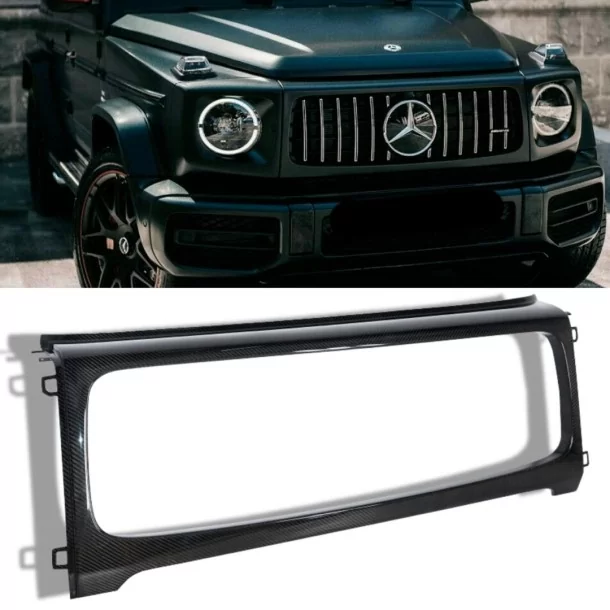  - Mercedes Benz - Grille de calandre AMG en fibre de carbone pour Mercedes-Benz Classe G W463A G63 - 1 - Achetez la grille avan