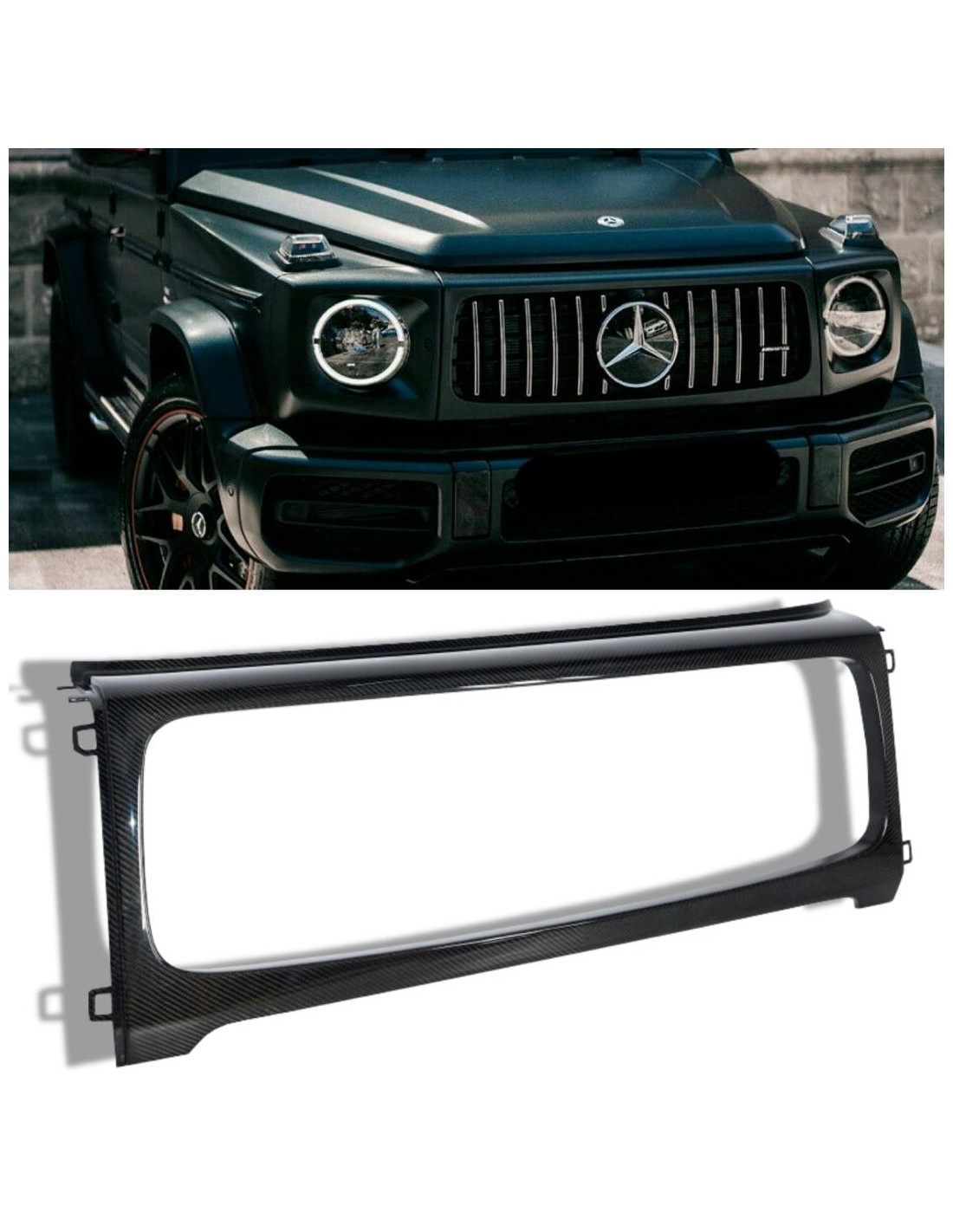  - Mercedes Benz - AMG Kühlergrillrahmen aus Kohlefaser für Mercedes-Benz G-Klasse W463A G63 - 1 - Kaufen Sie den AMG Frontgrill