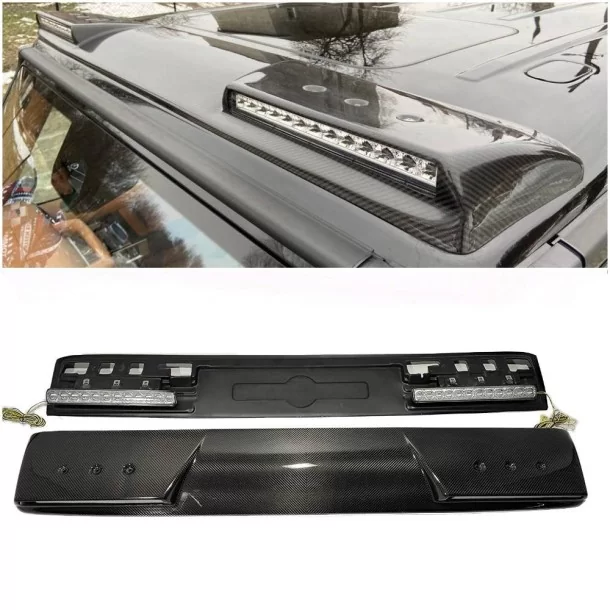 Carbon fiber front roof spoiler with LEDs for Mercedes W463A W464 Mercedes-Benz, Mercedes-Benz G-Class 2018+ (W463A), Lighting E