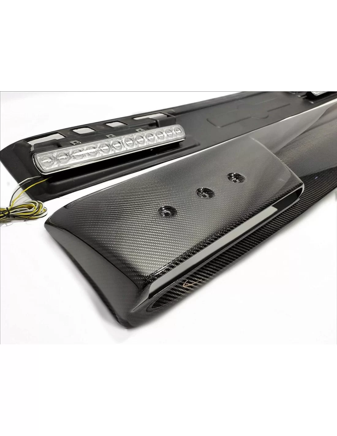 Carbon fiber front roof spoiler with LEDs for Mercedes W463A W464 Mercedes-Benz, Mercedes-Benz G-Class 2018+ (W463A), Lighting E Carbon fiber front roof spoiler with LEDs for Mercedes W463A W464 Mercedes-Benz, Mercedes-Benz G-Class 2018+ (W463A), Lighting E