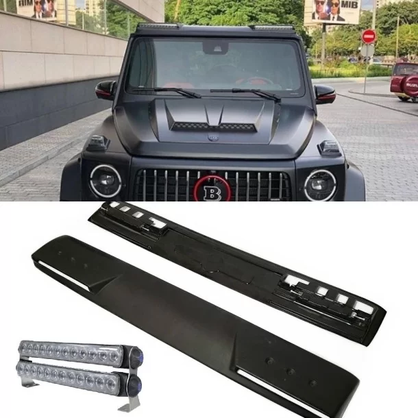 - Mercedes-Benz - Fiberglass front roof spoiler with LEDs for Mercedes-Benz W463A W464 G-Class - 1 - Buy Fiberglass Roof Spoile - Mercedes-Benz - Fiberglass front roof spoiler with LEDs for Mercedes-Benz W463A W464 G-Class - 1 - Buy Fiberglass Roof Spoile