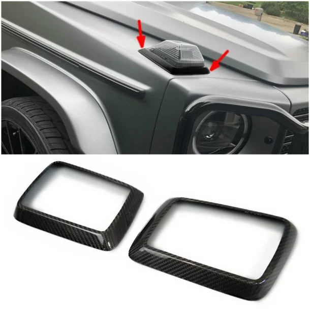 Cadres de clignotants en fibre de carbone pour Mercedes-Benz Classe G W463A Mercedes Benz, G Class W463A, Części ciała, Akcesori