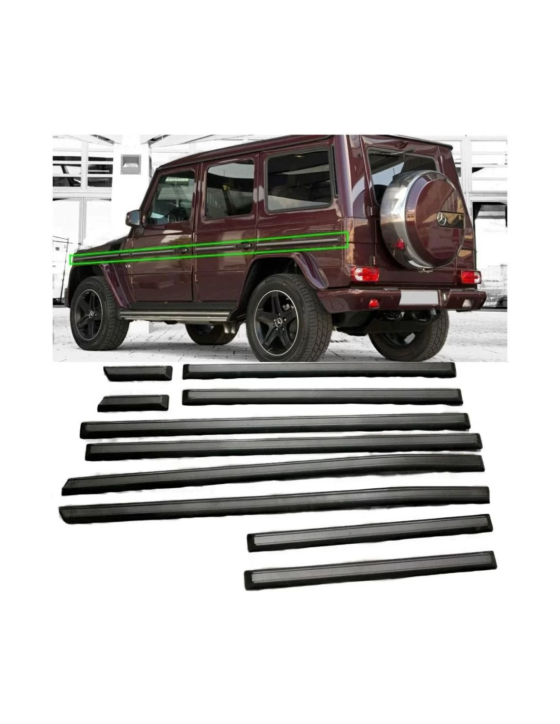  - Mercedes Benz - Moulures latérales solides en fibre de verre pour Mercedes-Benz W463 Classe G - 1 - Améliorez votre Mercedes-