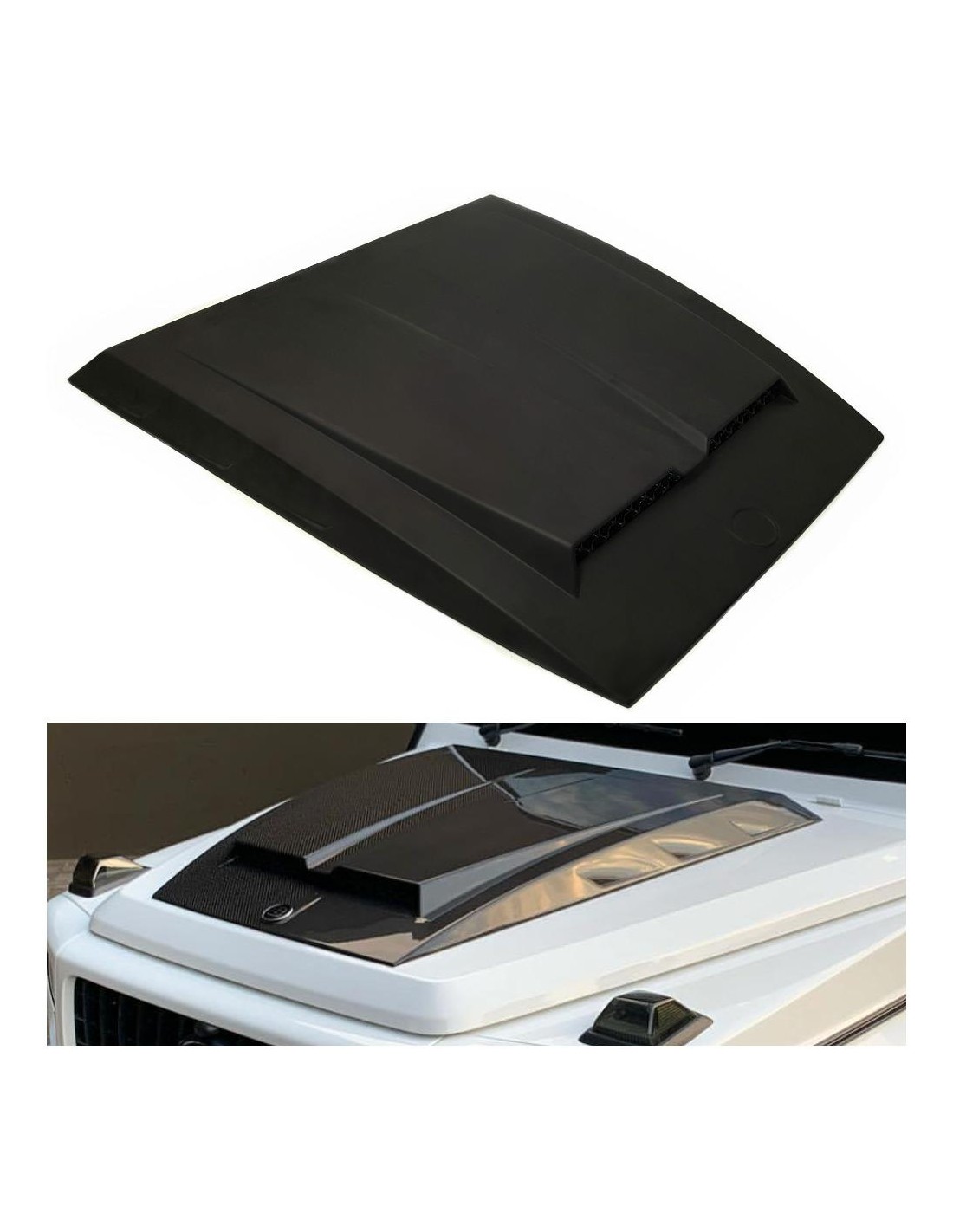 - Mercedes-Benz - Motorkapschep glasvezel Brabus voor Mercedes-Benz W463A G-Klasse - 1 - Koop een glasvezel Brabus Hood Scoop v