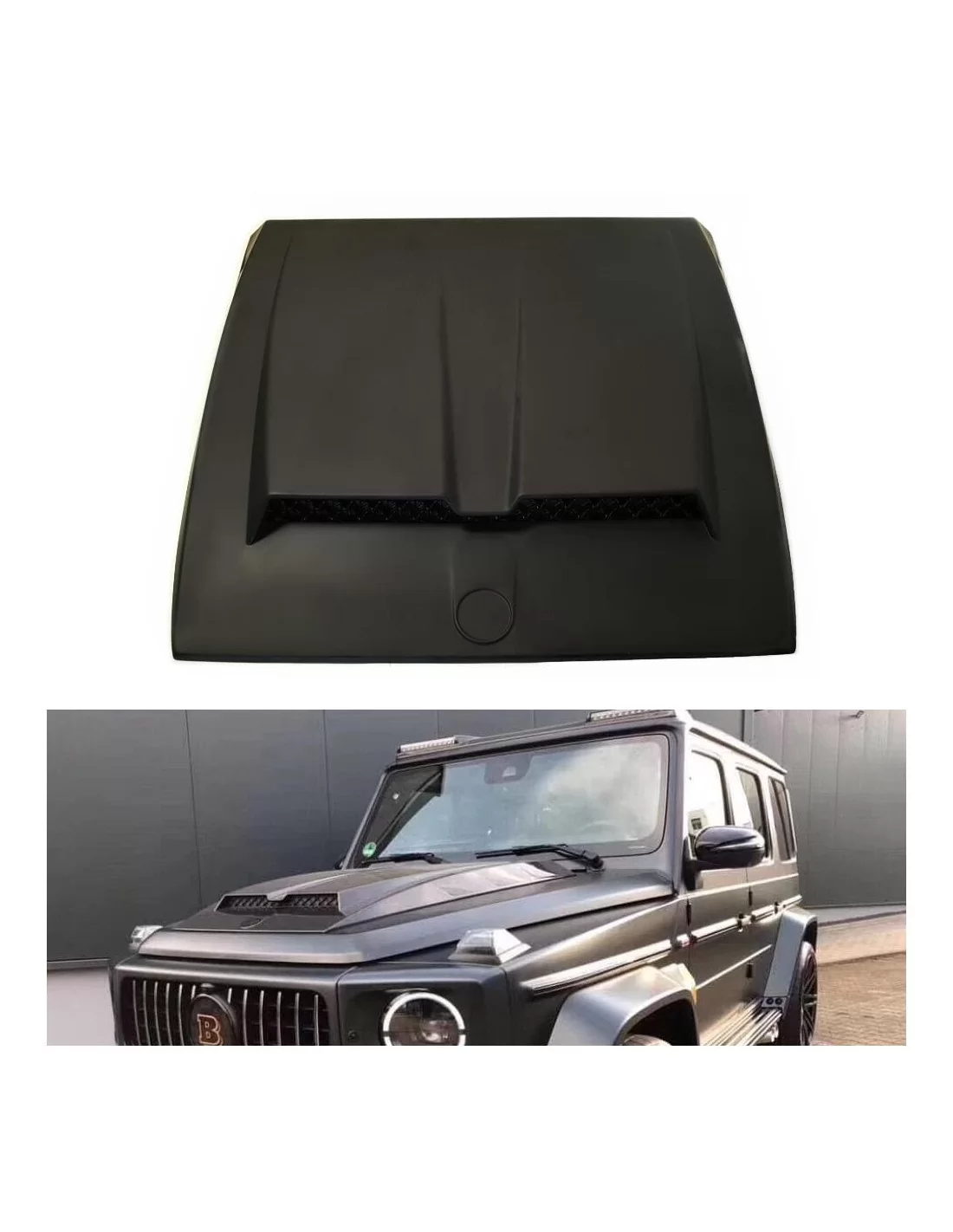  - Mercedes Benz - Brabus Motorhaubenhutze aus Fiberglas für Mercedes-Benz W463A G-Klasse - 12 - Brabus-Haubenabdeckung aus Fibe