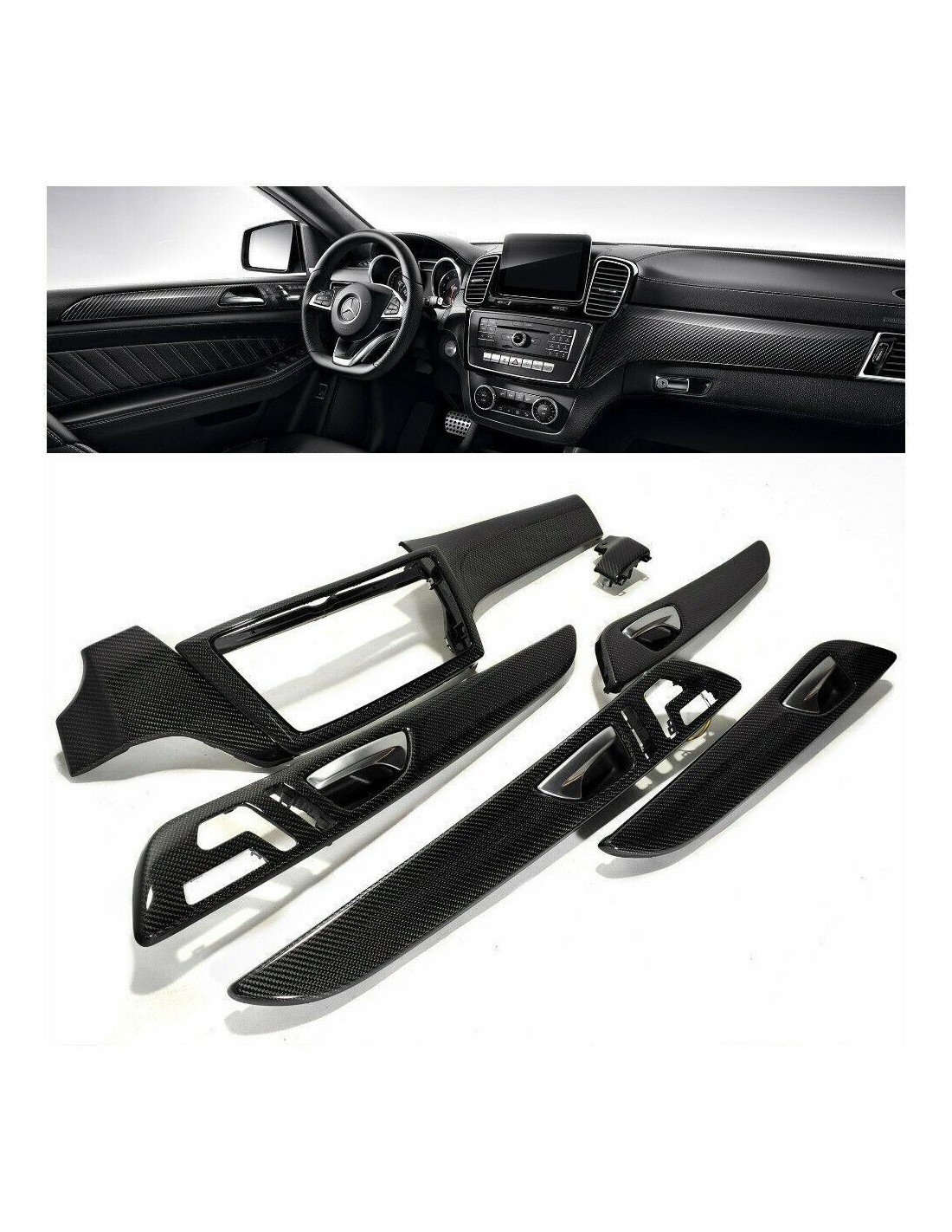  - Mercedes Benz - Mercedes-Benz GLE C292 Pannelli interni in carbonio Trim 8 pz Set - 1 - Acquista Mercedes-Benz GLE C292 Panne