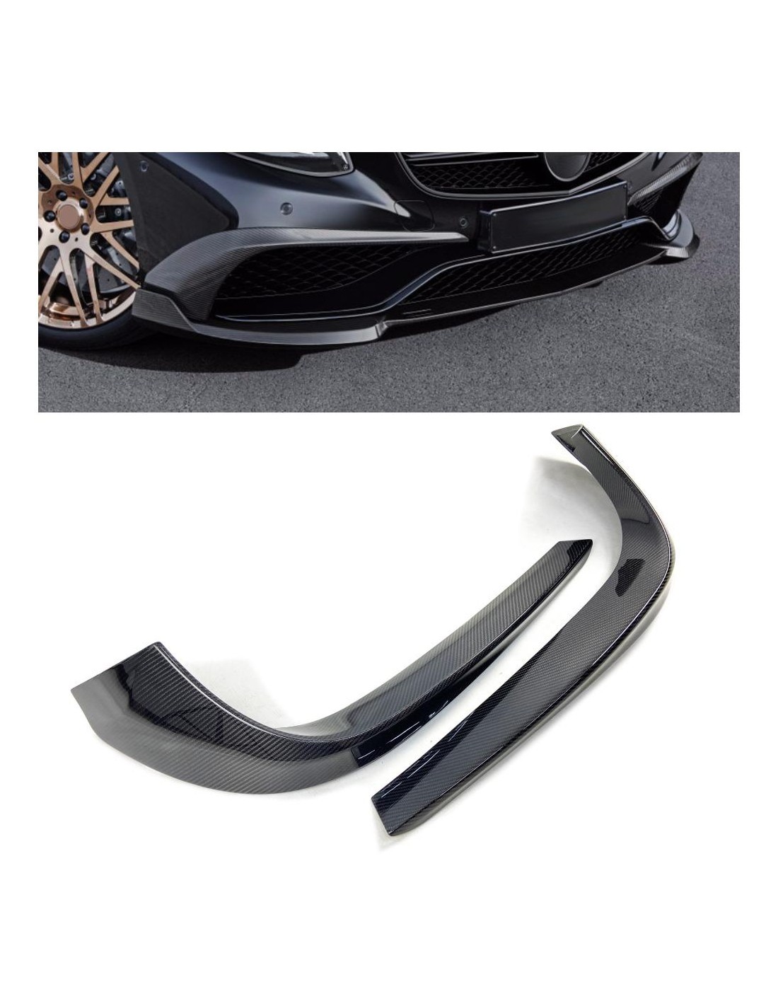  - Mercedes-Benz - Kolfiber Brabus främre stötfångarfäste läppskydd för Mercedes-Benz W217 - 1 - Köp Carbon Brabus Front Stötfån