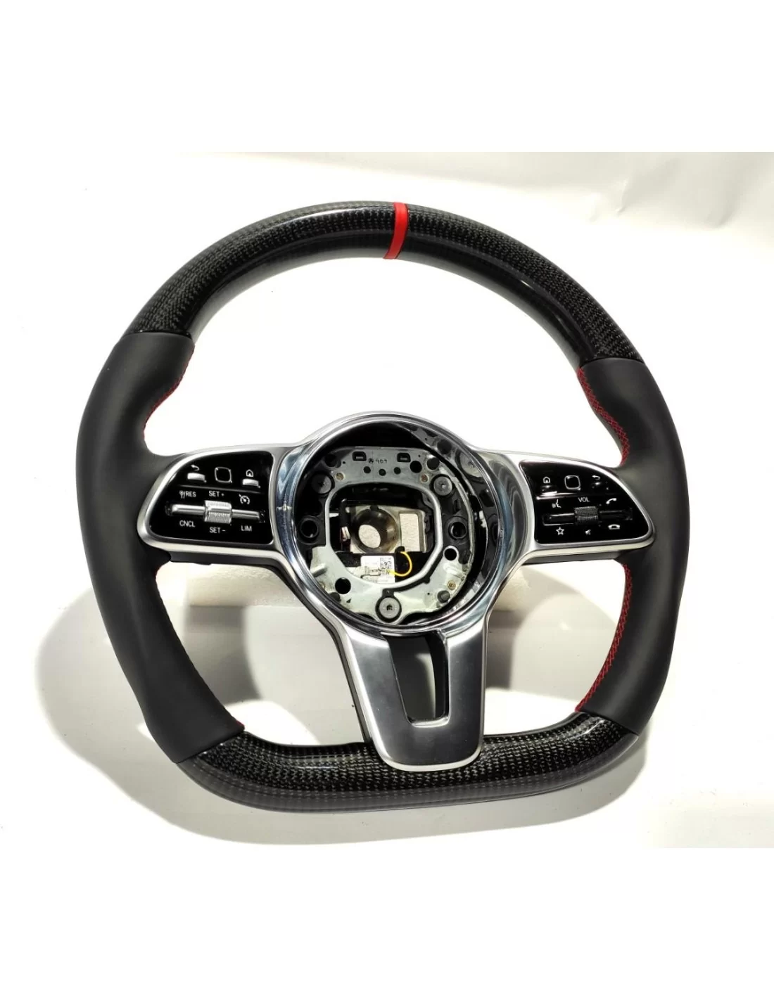  - Steering Wheels - Mercedes-Benz 2014+ S G E C CLS GLE Volante Fibra de Carbono Couro Preto - 2 - Melhore o seu Mercedes-Benz 