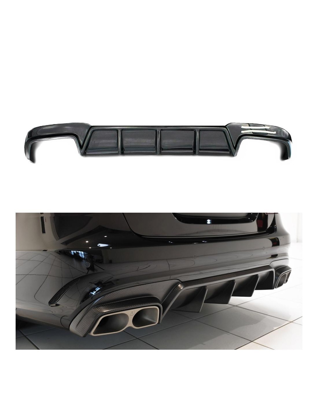  - Mercedes-Benz - Mercedes-Benz W212 Rear Carbon Diffuser - 1 - Elevate your Mercedes W212's aesthetics with this rear carbon d
