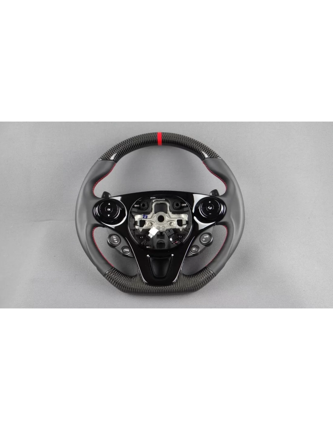  - Steering Wheels - メルセデススマート 453 フォーツー フォーフォー ステアリングホイール カーボンレザー - 1 - Steering Wheels メルセデススマート 453 フォーツー フォーフォー ステアリングホイール カ