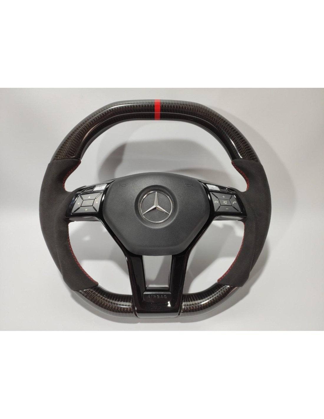  - Steering Wheels - Mercedes-Benz W204 W212 C E AMG W218 W207 W172 SLK SL Ratt Carbon Alcantara - 1 - Köp Mercedes-Benz W204 W2