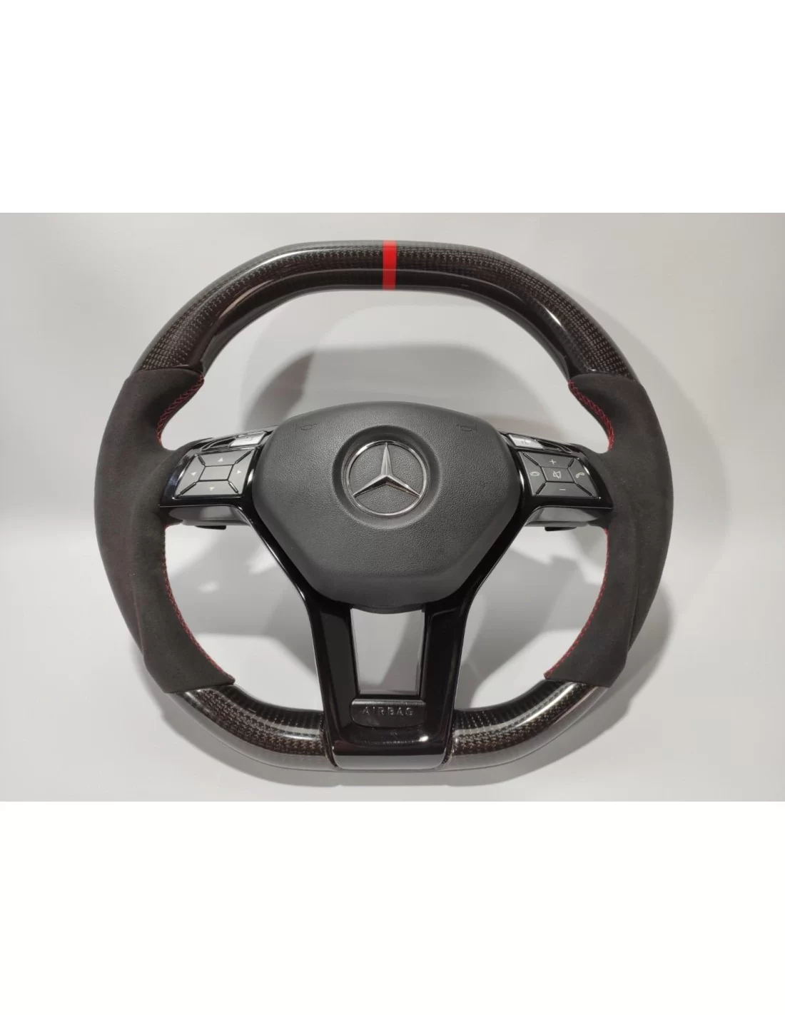  - Steering Wheels - Mercedes-Benz W204 W212 C E AMG W218 W207 W172 SLK SL Ratt Carbon Alcantara - 2 - Köp Mercedes-Benz W204 W2