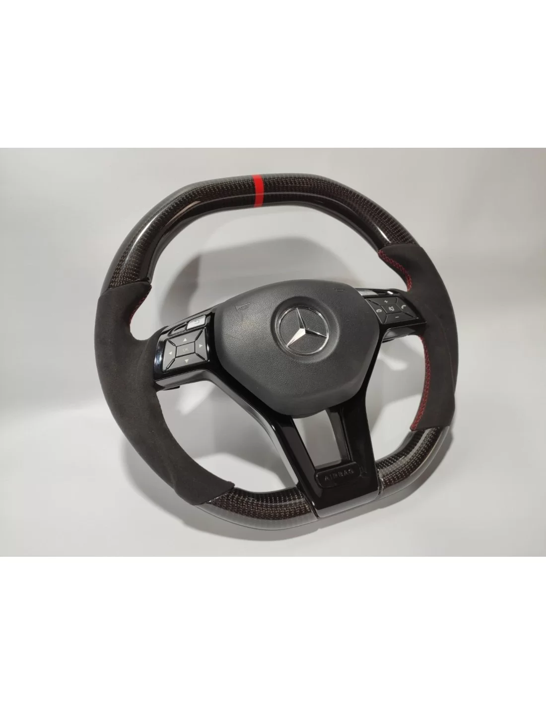  - Steering Wheels - Mercedes-Benz W204 W212 C E AMG W218 W207 W172 SLK SL Ratt Carbon Alcantara - 3 - Köp Mercedes-Benz W204 W2