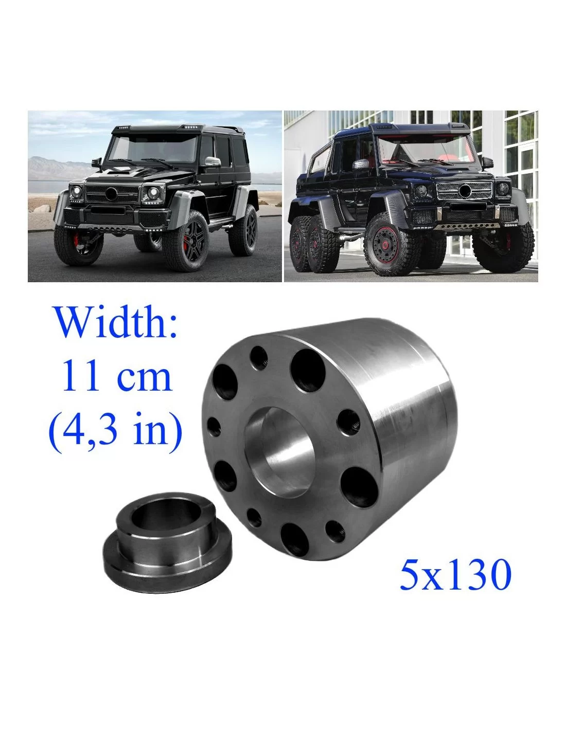  - Mercedes-Benz - 用于梅赛德斯-奔驰 W463 G 系列 4x4 6x6 的车轮垫片 5x130 110x160mm - 1 - 梅赛德斯-奔驰 W463 G 系列 4x4 和 6x6 车型的 5x130 110x160 毫米车轮垫片可
