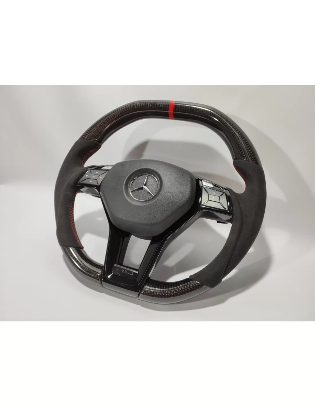  - Steering Wheels - Mercedes-Benz W204 W212 C E AMG W218 W207 W172 SLK SL Ratt Carbon Alcantara - 4 - Köp Mercedes-Benz W204 W2