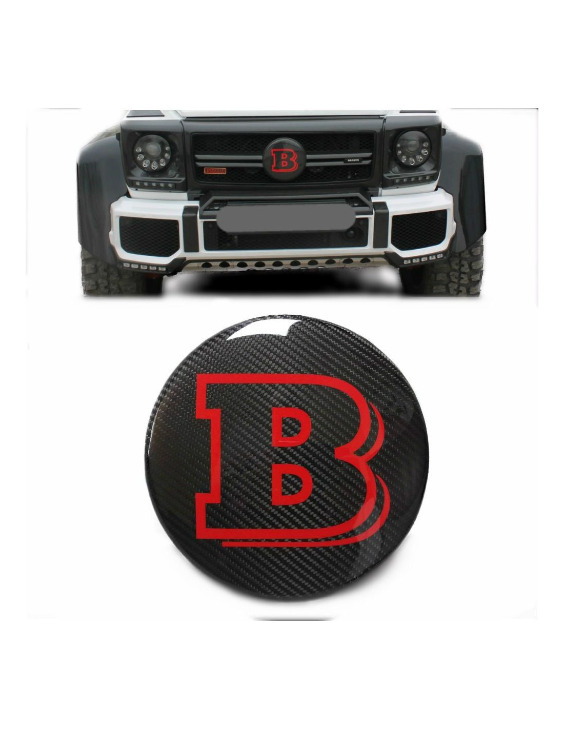  - logo & Emblems - Karbonowa nakładka na przedni grill Mercedes-Benz - 1 - Wzbogać swojego Mercedesa o stylową nakładkę z włókn