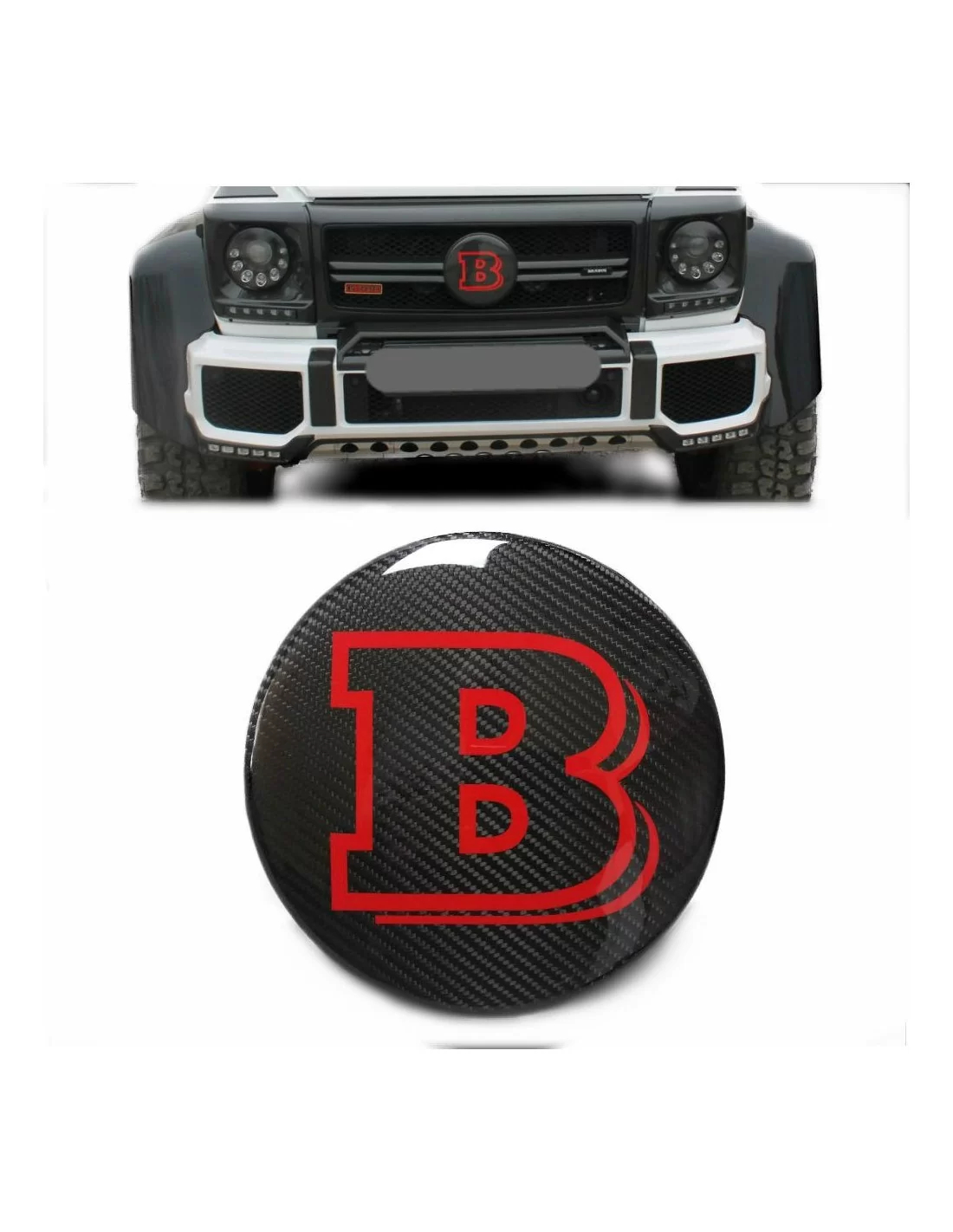 - logo & Emblems - Karbonowa nakładka na przedni grill Mercedes-Benz - 1 - Wzbogać swojego Mercedesa o stylową nakładkę z włókn