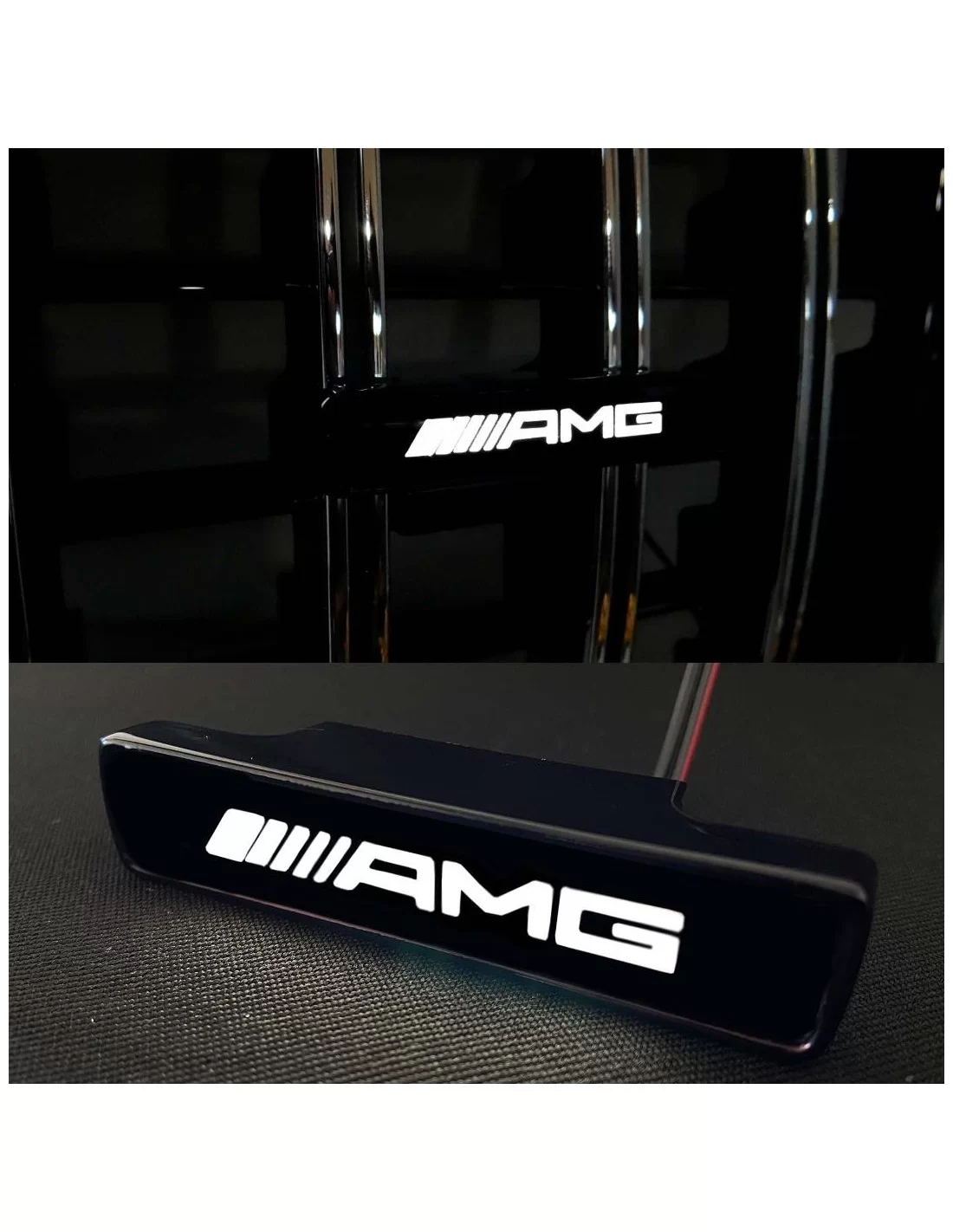  - logo & Emblems - AMG Style BLANCO Parrilla delantera Insignia Led Logo iluminado para Mercedes-Benz coches - 5 - Compre en Tu