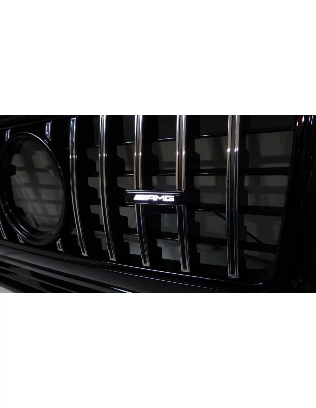  - logo & Emblems - AMG Style WHITE przedni grill z podświetlanym logo do samochodów Mercedes-Benz - 6 - Kup przedni grill AMG S
