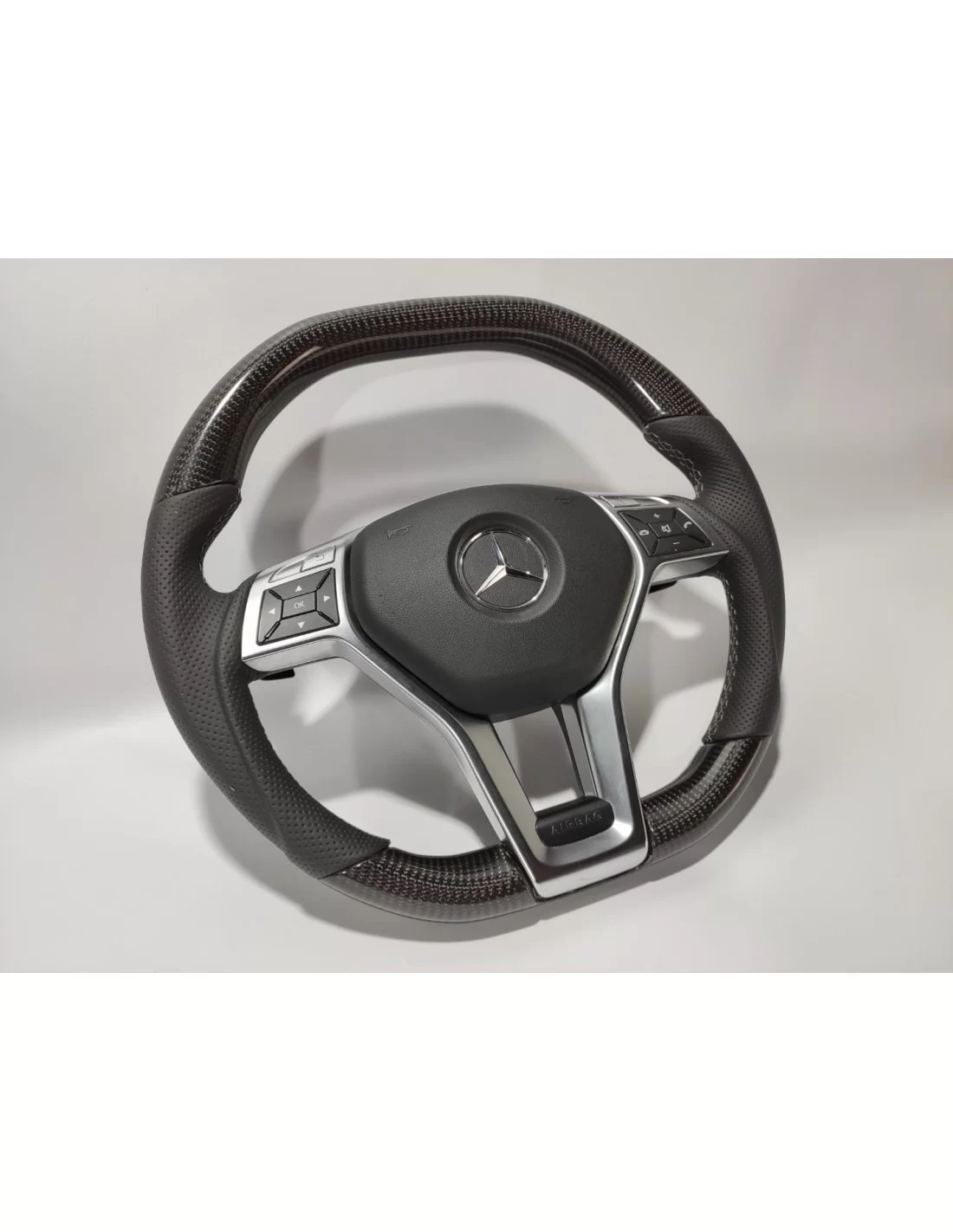  - Steering Wheels - Mercedes-Benz W204 W212 C E AMG W218 W207 W172 SLK SL Steering Wheel Carbon Leather - 4 - Upgrade to the Me