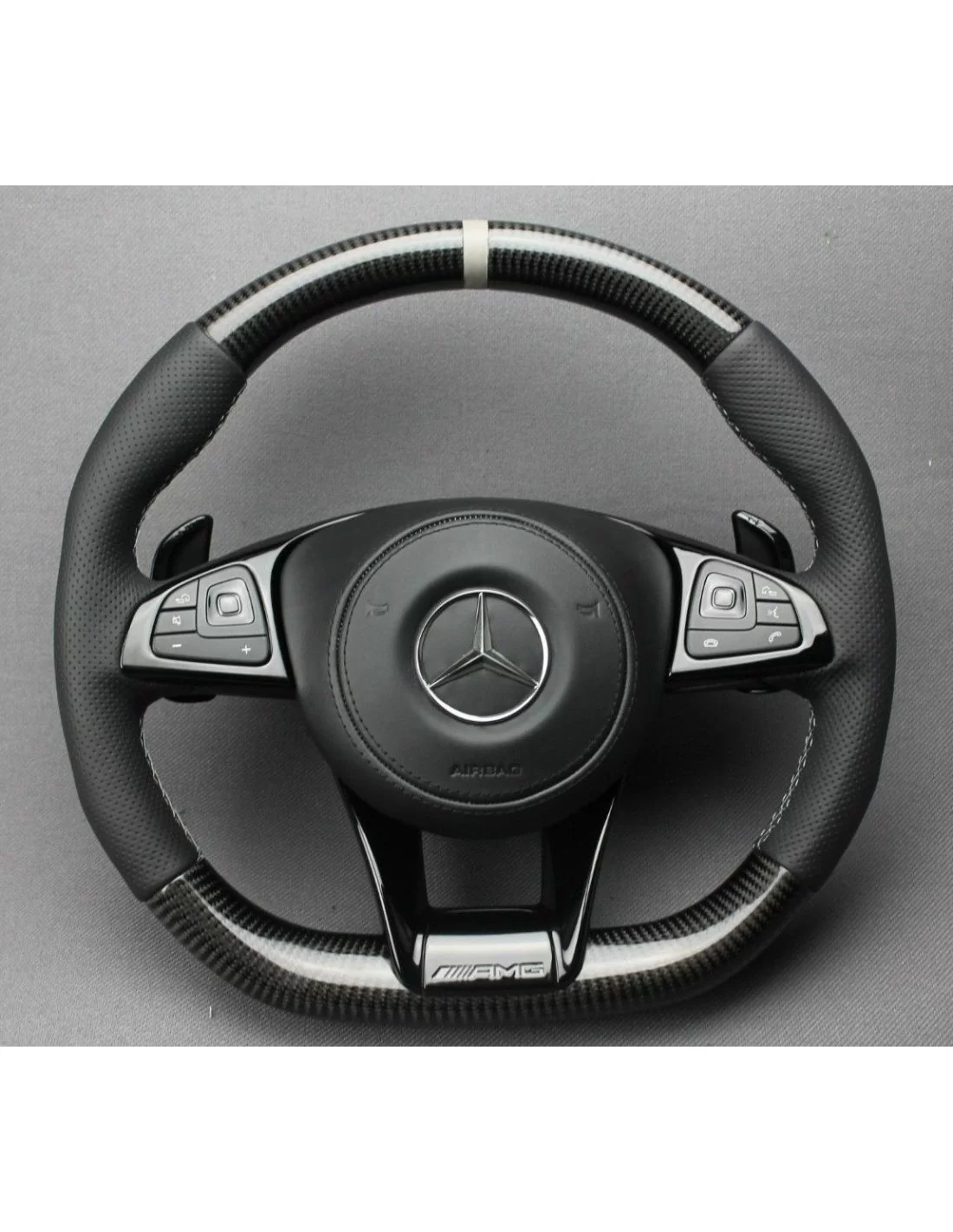  - Steering Wheels - Mercedes-Benz W176 C117 W205 W213 X156 W166 W222 S AMG Ratt Kolfiberläder - 1 - Förbättra din körupplevelse
