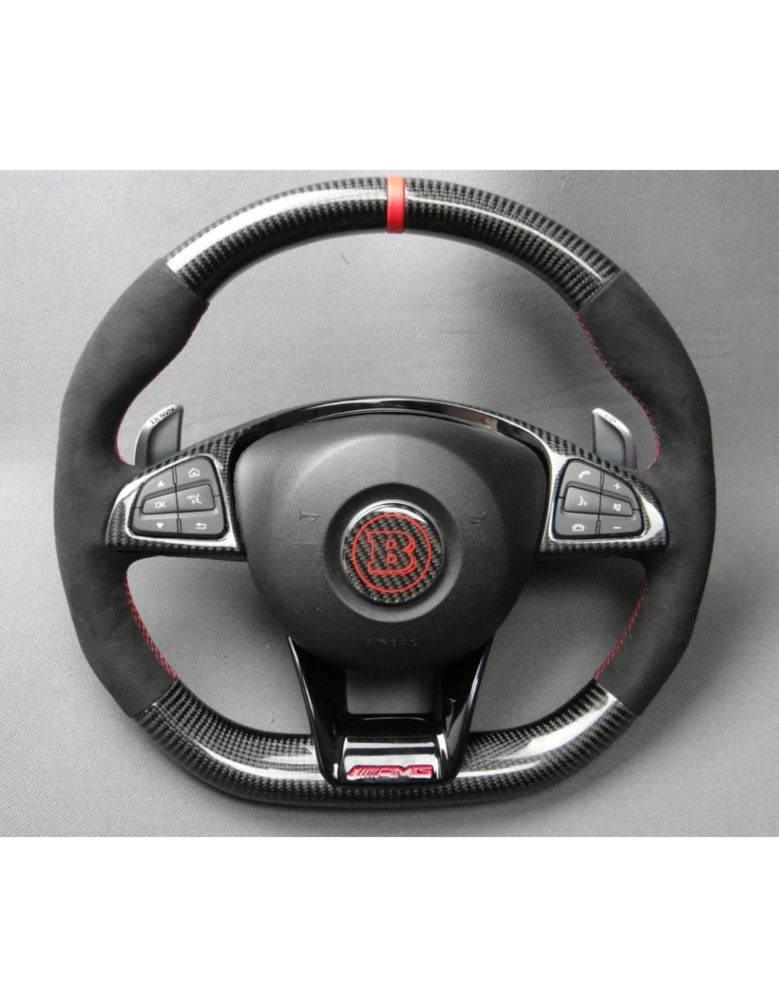  - Steering Wheels - Distintivo da tampa de carbono do volante da Mercedes-Benz - 35 - Compre o elegante emblema de carbono para