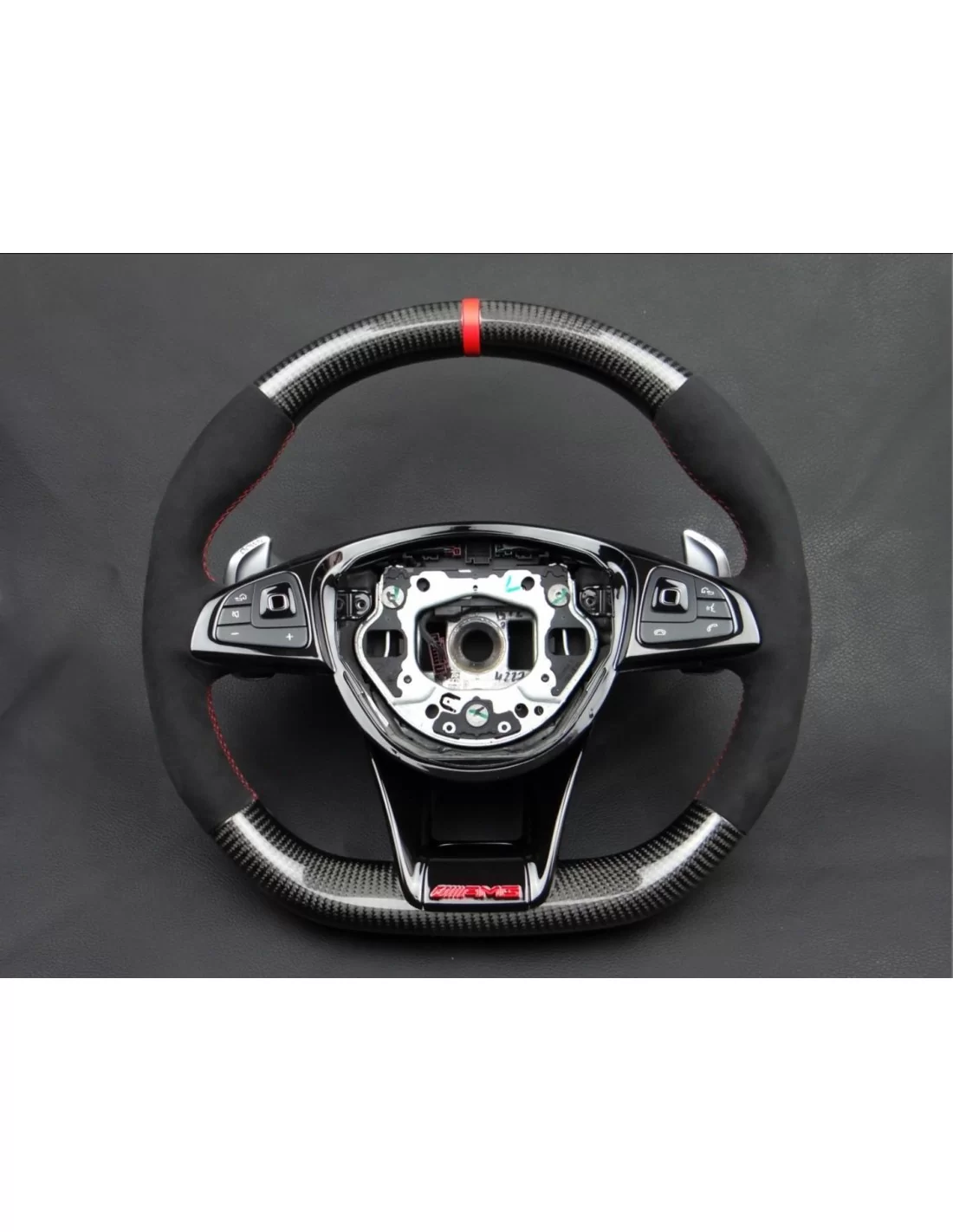 - Steering Wheels - Mercedes-Benz W176 C117 W205 W213 X156 W166 W222 S AMG Stuur Carbon Alcantara - 1 - Mercedes-Benz W176 C117  - Steering Wheels - Mercedes-Benz W176 C117 W205 W213 X156 W166 W222 S AMG Stuur Carbon Alcantara - 1 - Mercedes-Benz W176 C117