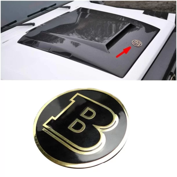 - Logos & Emblems - 梅赛德斯-奔驰 W463 G 级引擎盖上的金色徽章 57mm - 1 - 为您的 G 系列升级，在引擎盖上镶嵌这枚 57 毫米的金色徽章。增添一抹优雅！❇️❕