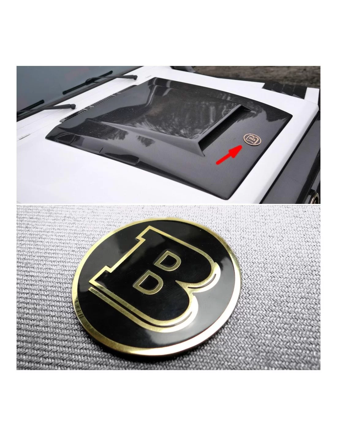  - Logos & Emblems - 梅赛德斯-奔驰 W463 G 级引擎盖上的金色徽章 57mm - 3 - 为您的 G 系列升级，在引擎盖上镶嵌这枚 57 毫米的金色徽章。增添一抹优雅！❇️❕