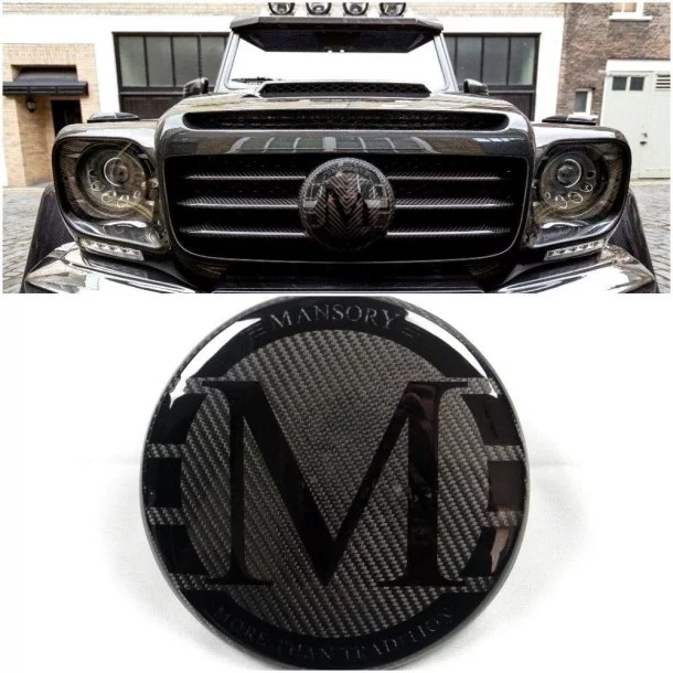  - logo & Emblems - Distintivo in carbonio per griglia anteriore Mercedes-Benz - 1 - Acquista l'elegante badge con cappuccio in 
