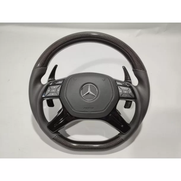  - Volante - Mercedes-Benz ML W166 GL GLS GLE W292 G W463 W212 E Volante Cuero Carbono - 1 - Actualice su Mercedes-Benz con este