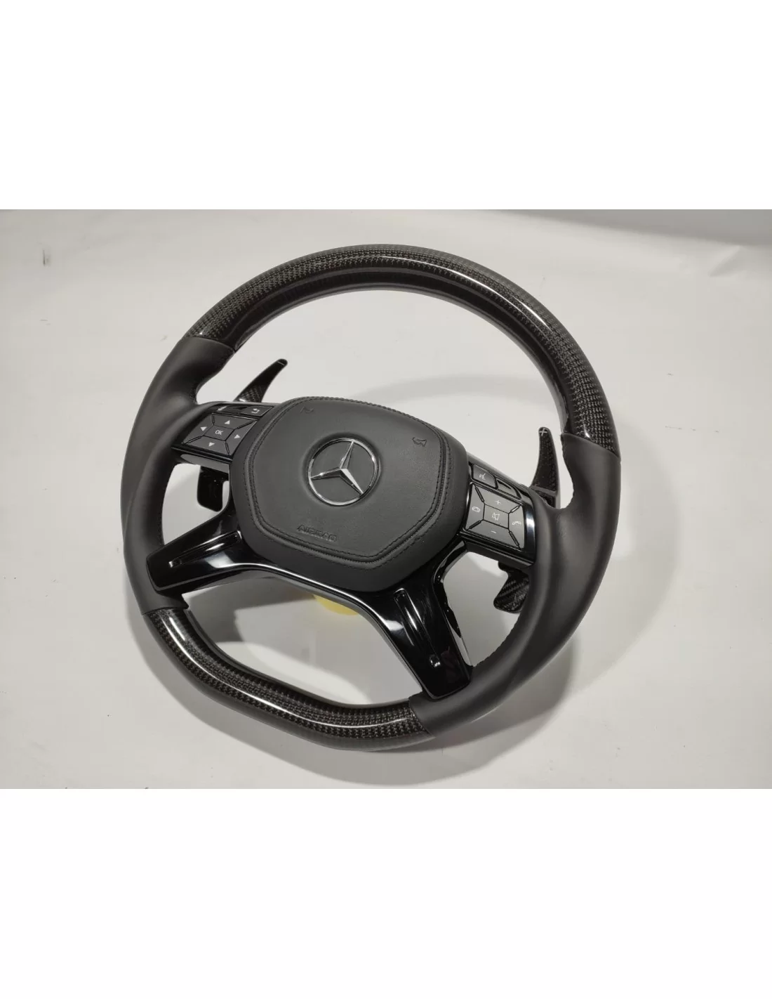  - Volante - Mercedes-Benz ML W166 GL GLS GLE W292 G W463 W212 E Volante Cuero Carbono - 3 - Actualice su Mercedes-Benz con este