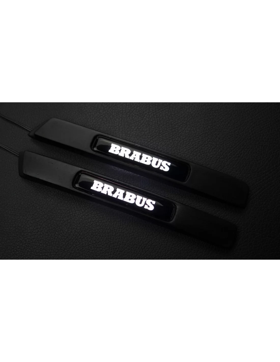  - Logos & Emblems - Fibra de vidro Brabus Widestar inserções laterais de para-lamas iluminados Mercedes G-Class W463 - 2 - Melh