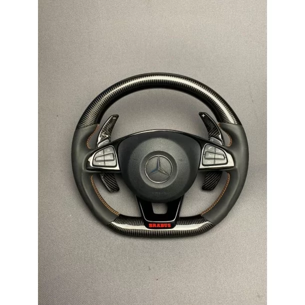  - Steering Wheels - Kierownica BRABUS z włókna węglowego dla Mercedes-Benz W205 W213 C-Class E-Class GLA GLS GLE CLA AMG Pack -