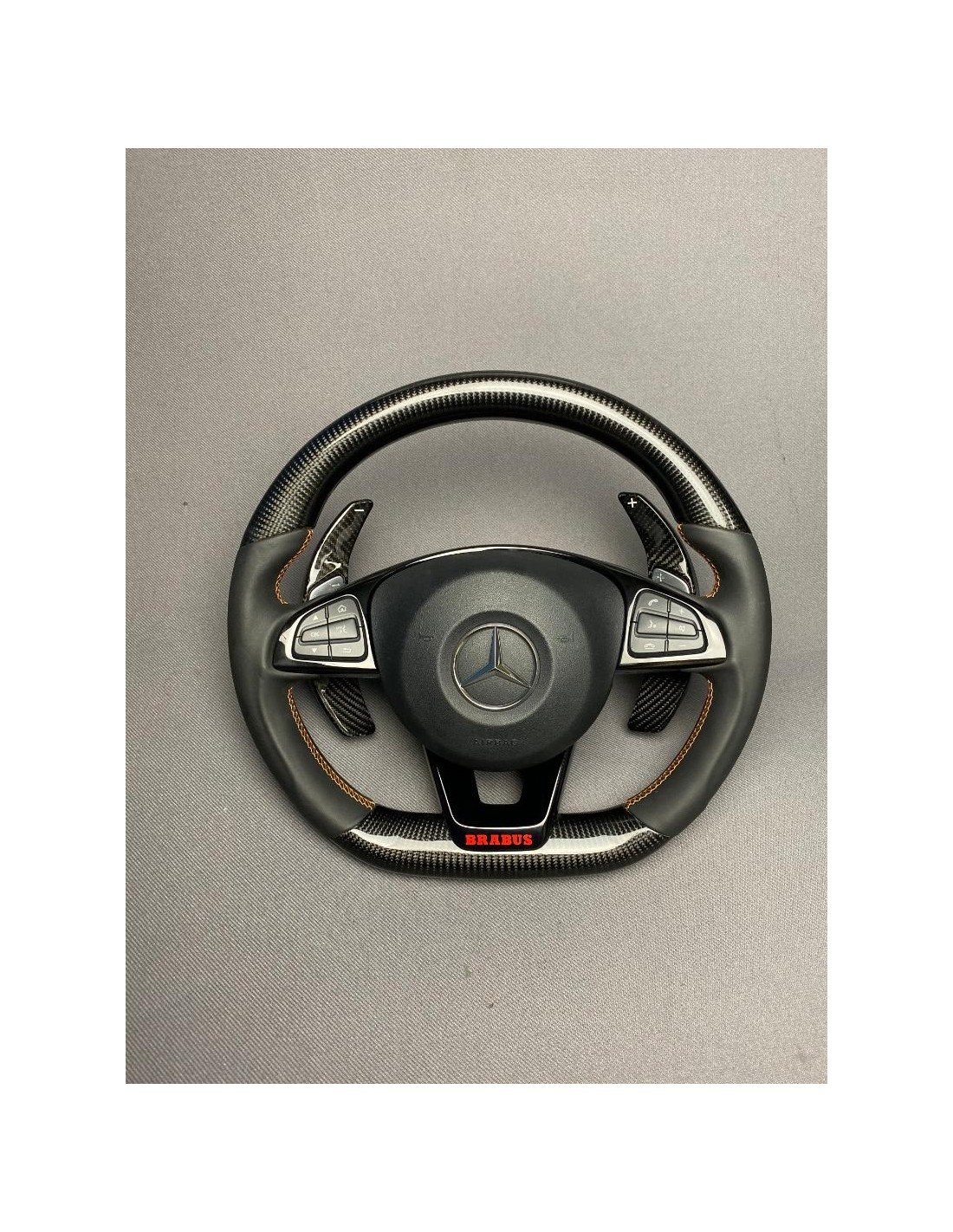  - Steering Wheels - Koolstofvezel BRABUS Stuurwiel voor Mercedes-Benz W205 W213 C-Klasse E-Klasse GLA GLS GLE CLA AMG Pack - 4 