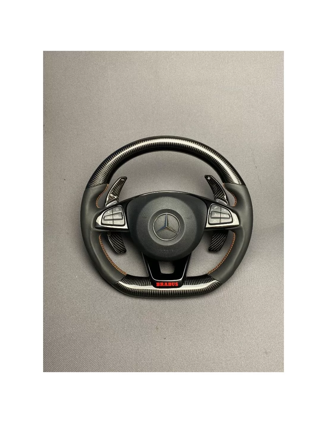  - Steering Wheels - Koolstofvezel BRABUS Stuurwiel voor Mercedes-Benz W205 W213 C-Klasse E-Klasse GLA GLS GLE CLA AMG Pack - 6 