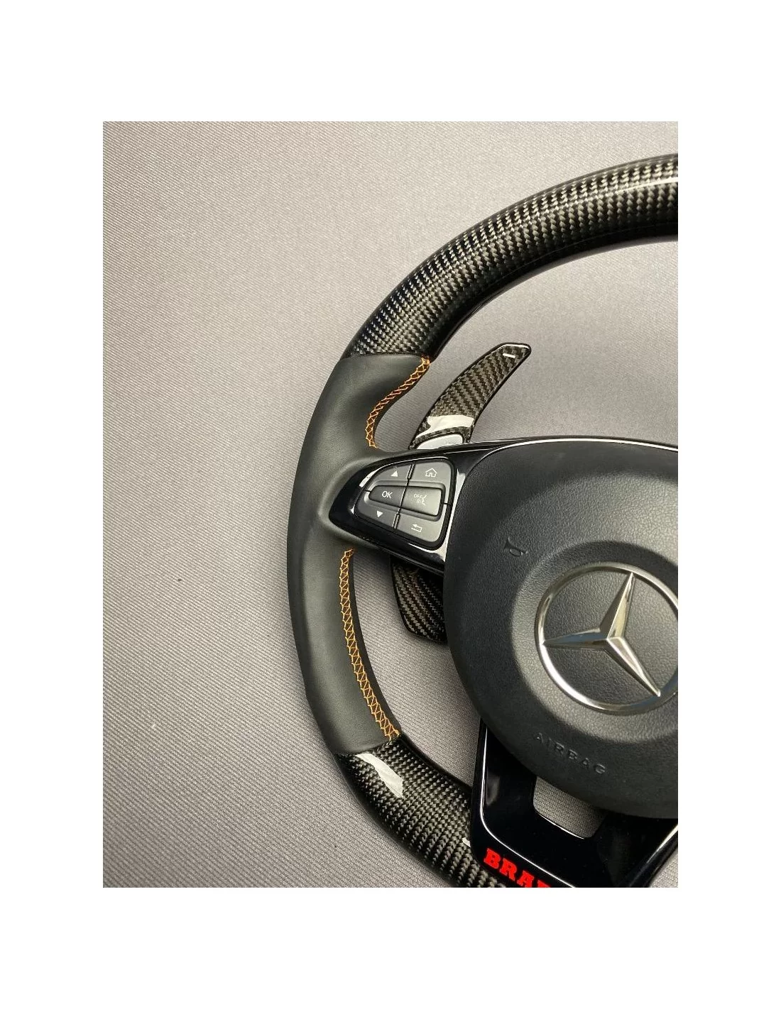  - Steering Wheels - Kierownica BRABUS z włókna węglowego dla Mercedes-Benz W205 W213 C-Class E-Class GLA GLS GLE CLA AMG Pack -