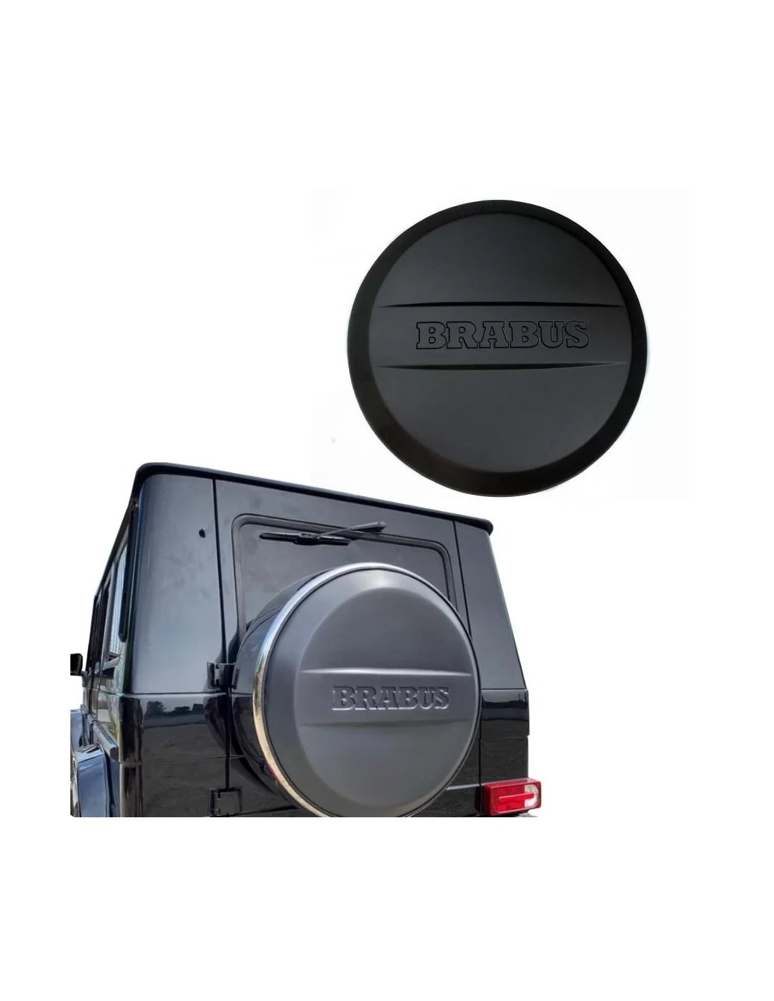 - Mercedes-Benz - Placa de cobertura da roda sobresselente traseira Brabus em fibra de vidro para Mercedes-Benz W463a W464 G-Cl - Mercedes-Benz - Placa de cobertura da roda sobresselente traseira Brabus em fibra de vidro para Mercedes-Benz W463a W464 G-Cl