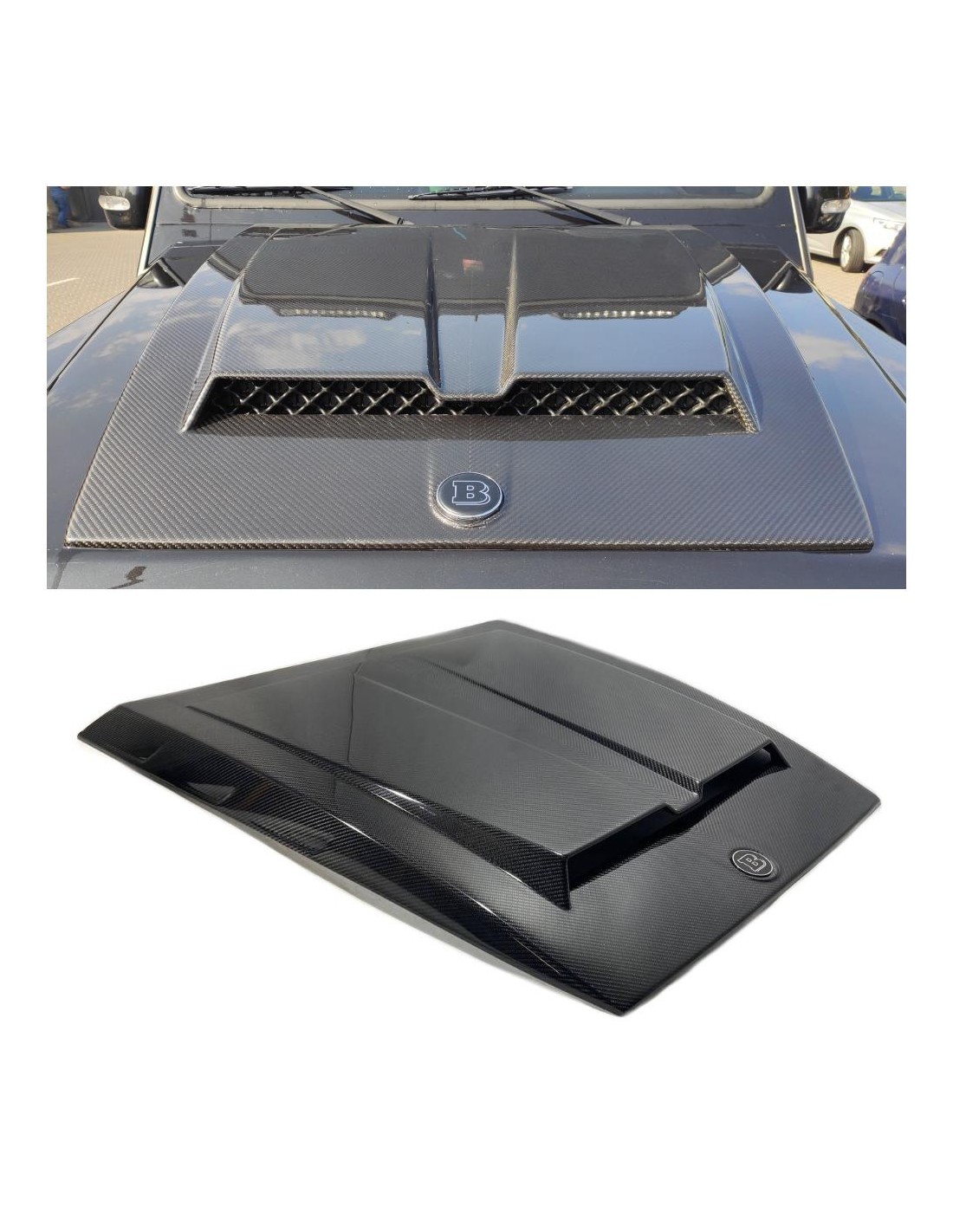 Koolstofvezel Brabus Motorkap Scoop W463A stijl voor Mercedes-Benz W463 G-Wagon Mercedes-Benz, Mercedes-Benz G-Class 1979-2018 (