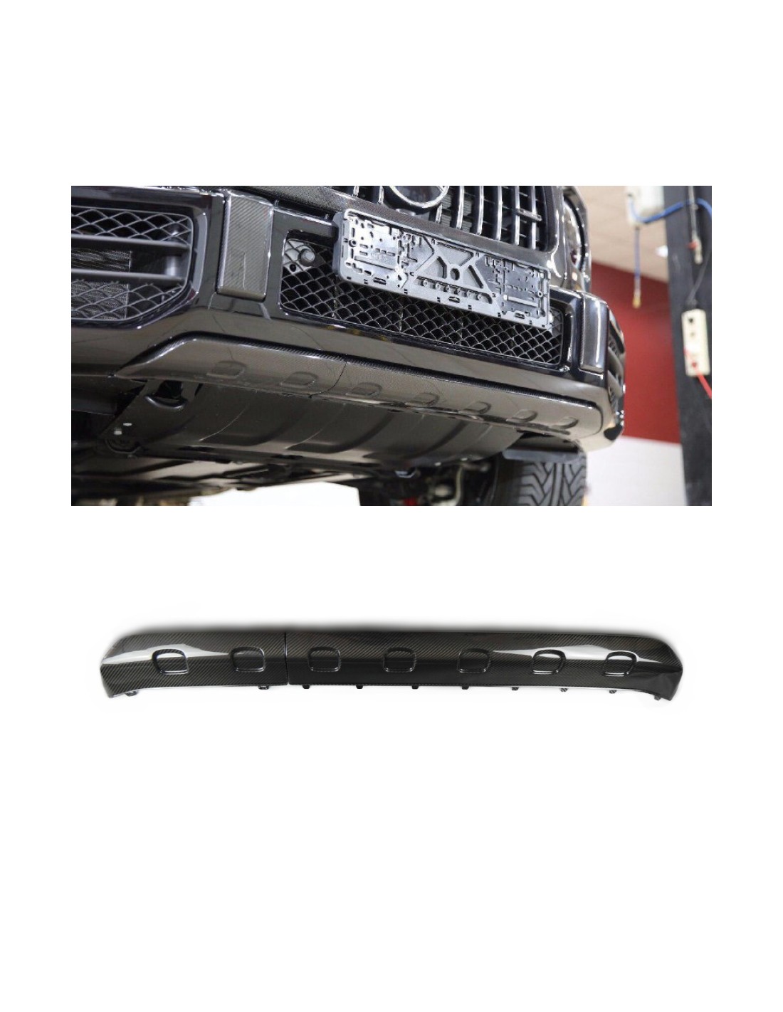  - Mercedes-Benz - Carbon fiber front Lip spoiler diffuser AMG for Mercedes-Benz G-class w463a - 1 - Elevate your Mercedes-Benz 