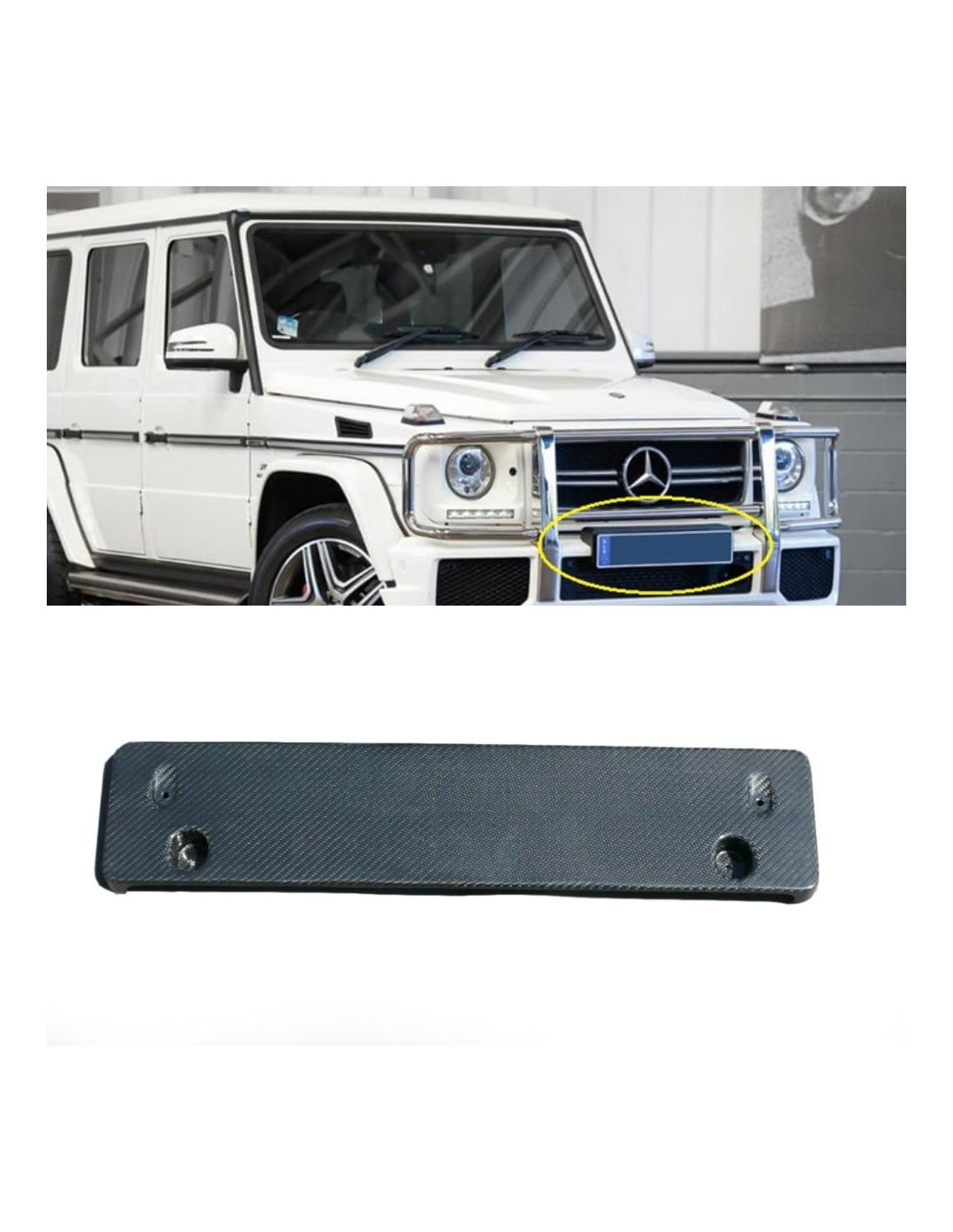 - Mercedes-Benz - Nummerskyltsram i kolfiber för Mercedes-Benz G-Wagon W463 - 1 - Uppgradera din Mercedes-Benz G-Wagon W463 med  - Mercedes-Benz - Nummerskyltsram i kolfiber för Mercedes-Benz G-Wagon W463 - 1 - Uppgradera din Mercedes-Benz G-Wagon W463 med