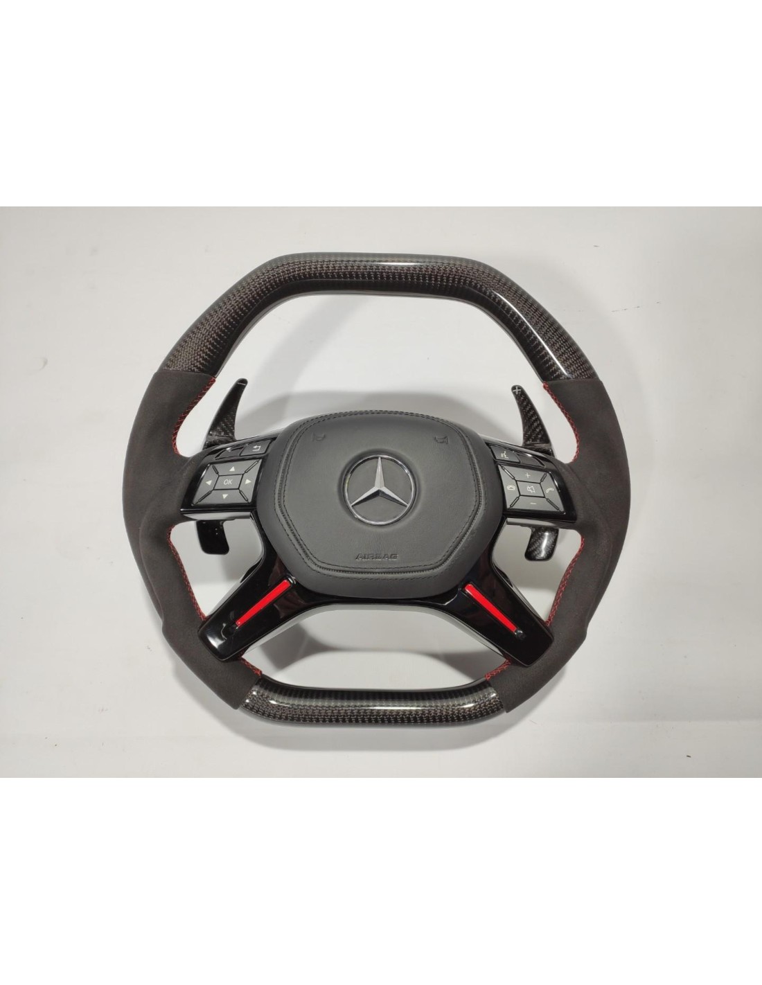  - Steering Wheels - Mercedes-Benz ML W166 GL GLS GLE W292 G W463 W212 E Ratt Carbon Alcantara - 1 - Köp Mercedes-Benz ML W166 G