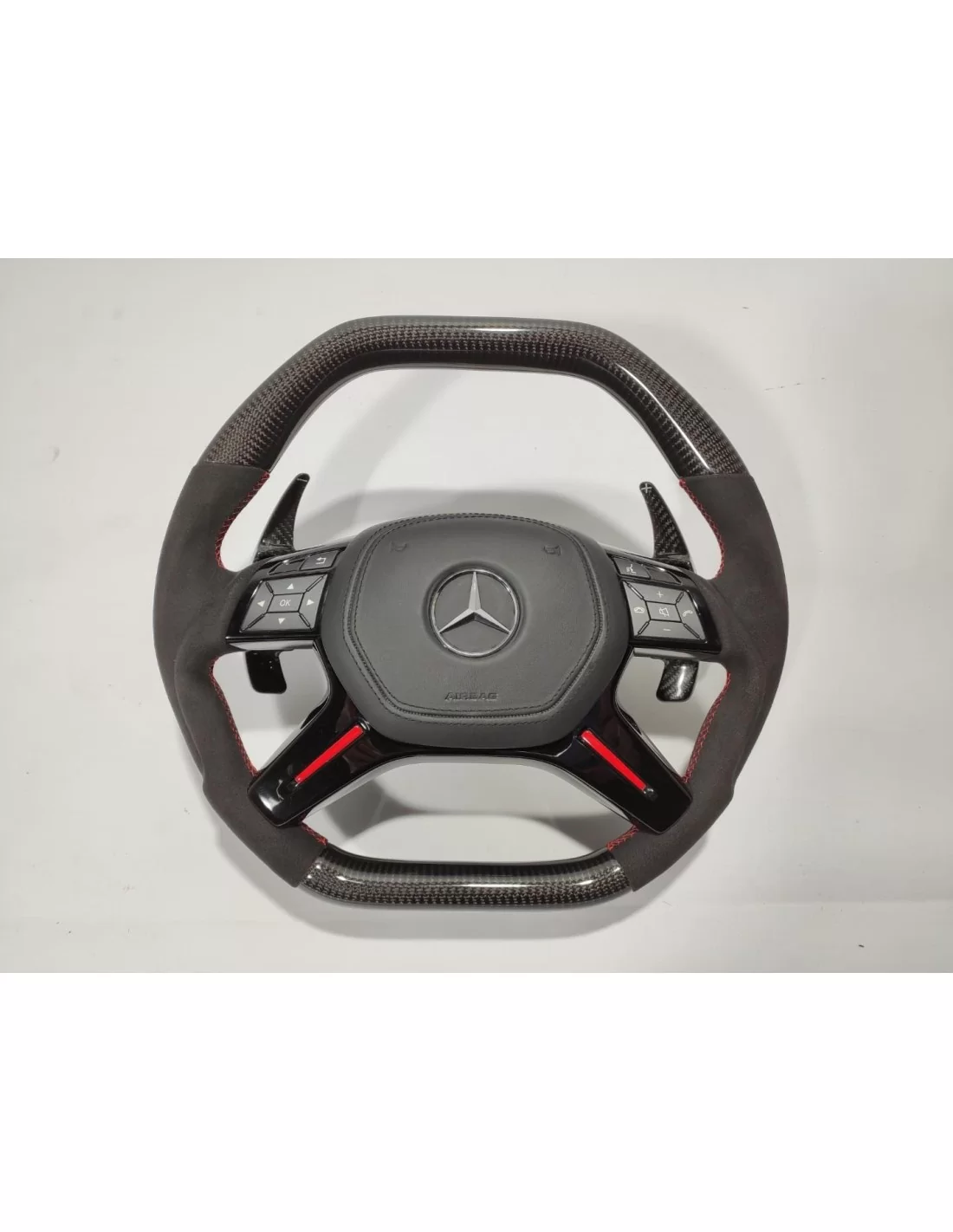  - Steering Wheels - Mercedes-Benz ML W166 GL GLS GLE W292 G W463 W212 E Stuur Carbon Alcantara - 1 - Mercedes-Benz ML W166 GL G