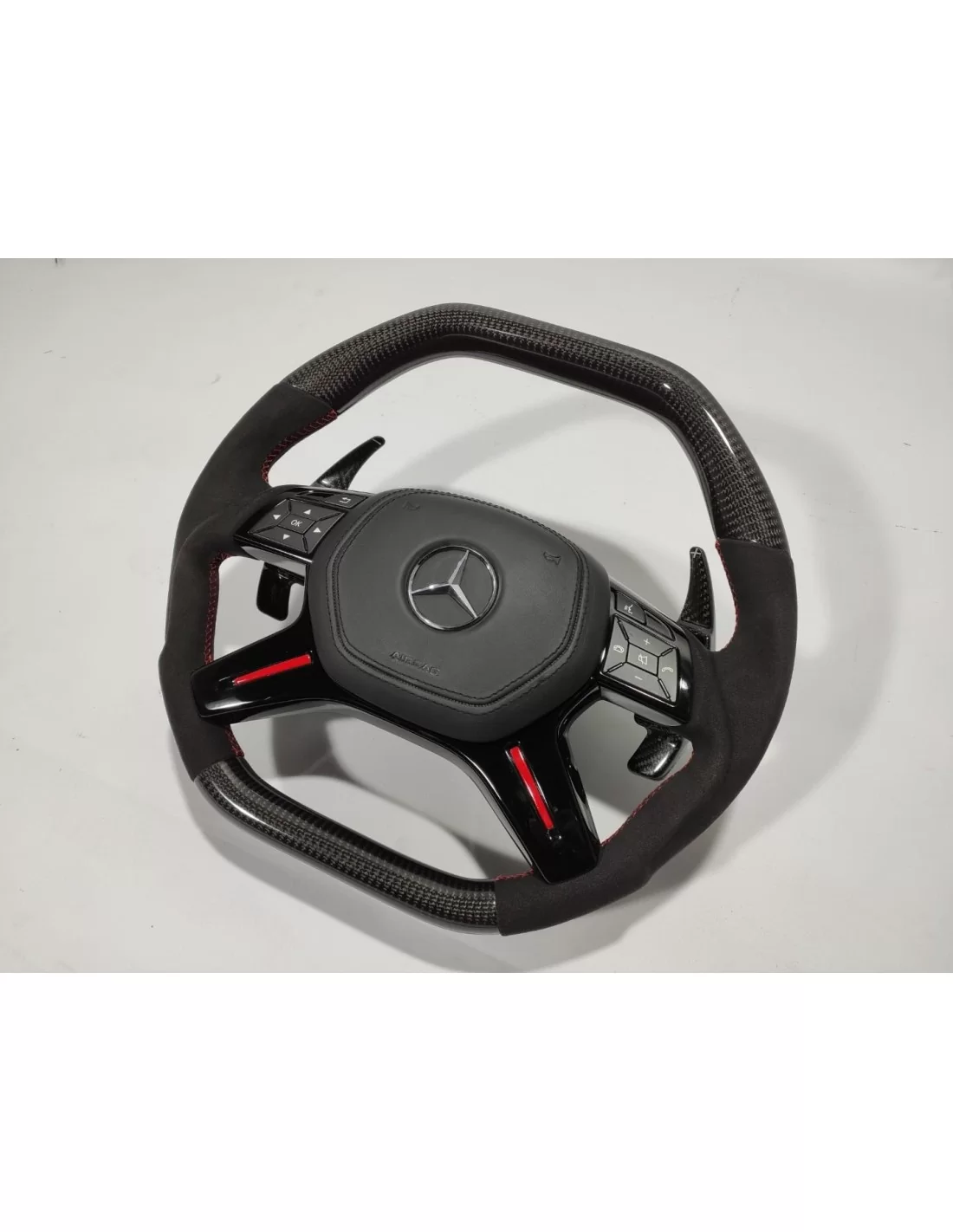  - Steering Wheels - Mercedes-Benz ML W166 GL GLS GLE W292 G W463 W212 E Stuur Carbon Alcantara - 2 - Mercedes-Benz ML W166 GL G