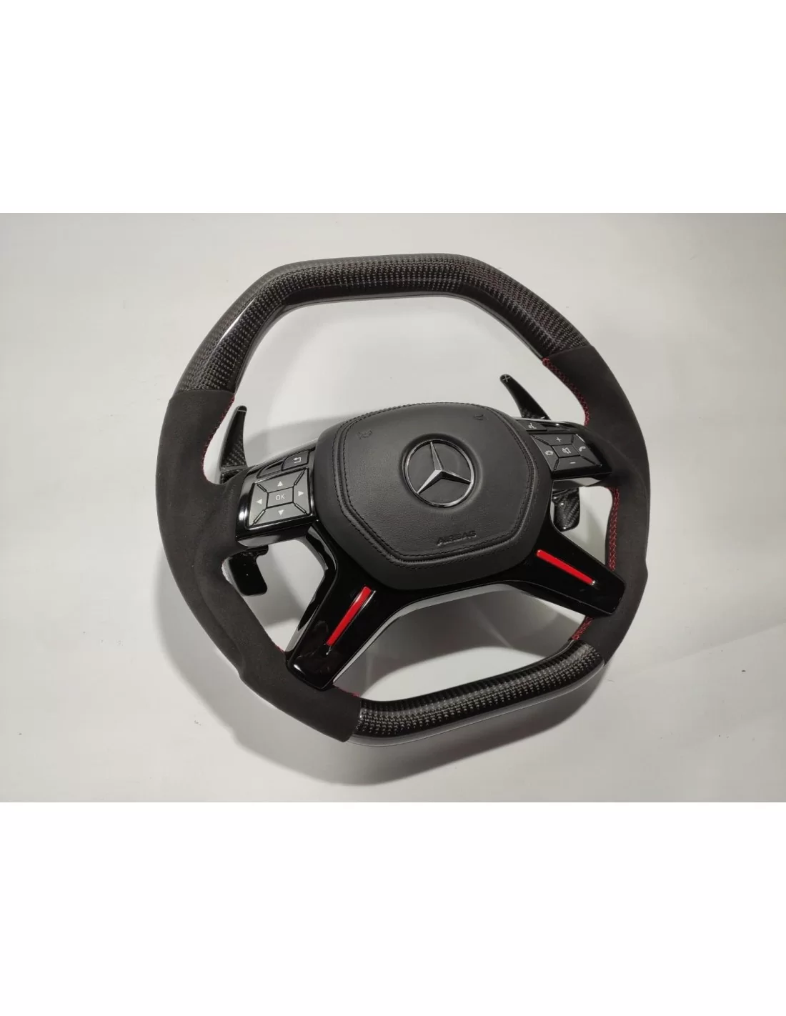  - Steering Wheels - Mercedes-Benz ML W166 GL GLS GLE W292 G W463 W212 E Stuur Carbon Alcantara - 3 - Mercedes-Benz ML W166 GL G