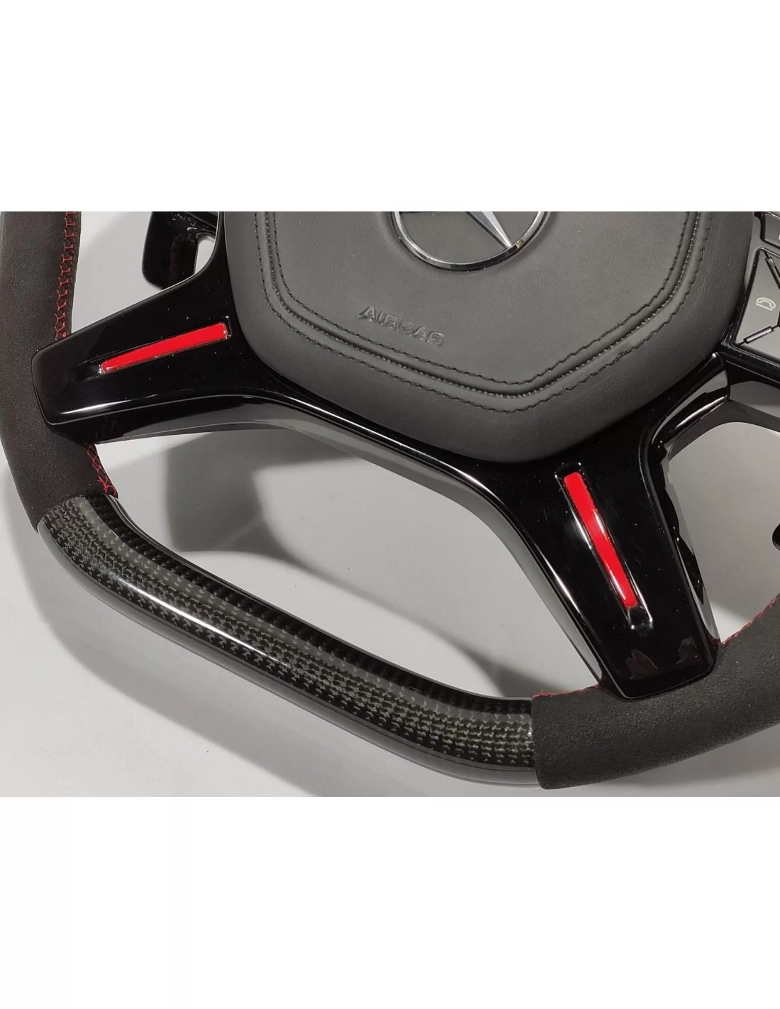  - Steering Wheels - Mercedes-Benz ML W166 GL GLS GLE W292 G W463 W212 E Stuur Carbon Alcantara - 4 - Mercedes-Benz ML W166 GL G