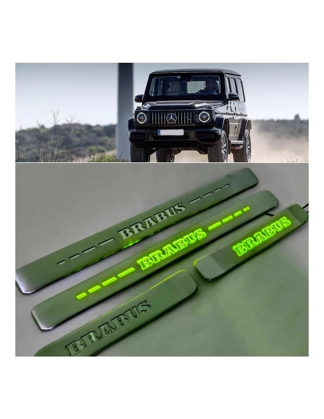 - Mercedes Benz - Acero inoxidable LED Iluminado umbrales de las puertas Brabus para Mercedes-Benz G W463A W464 - 9 - ¡Mejora t - Mercedes Benz - Acero inoxidable LED Iluminado umbrales de las puertas Brabus para Mercedes-Benz G W463A W464 - 9 - ¡Mejora t